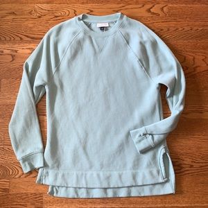 Universal threads long length crew neck mint green sweatshirt, medium